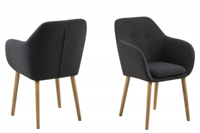 Dizajnová stolička Nashira, tmavo šedá